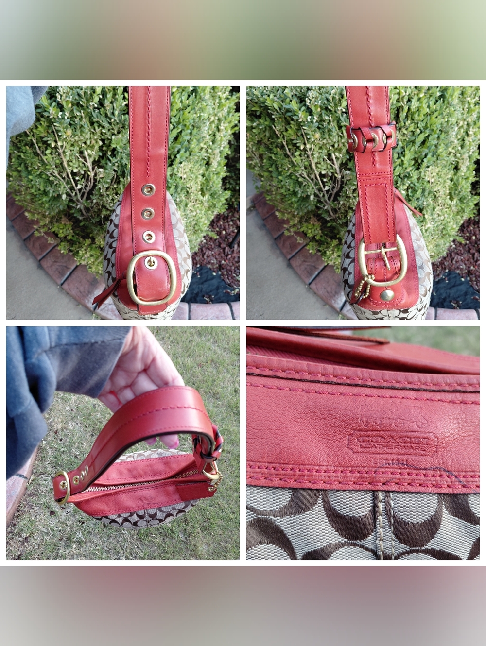 Coach Bleecker Signature Duffle Bag 11437 & Bleeker Wallet Tattersall Lining - Picture 6 of 13